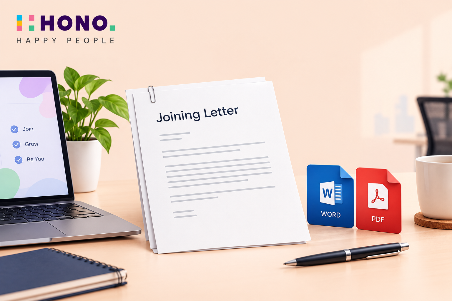 Simple Joining Letter Format in Word and PDF (Free Download)