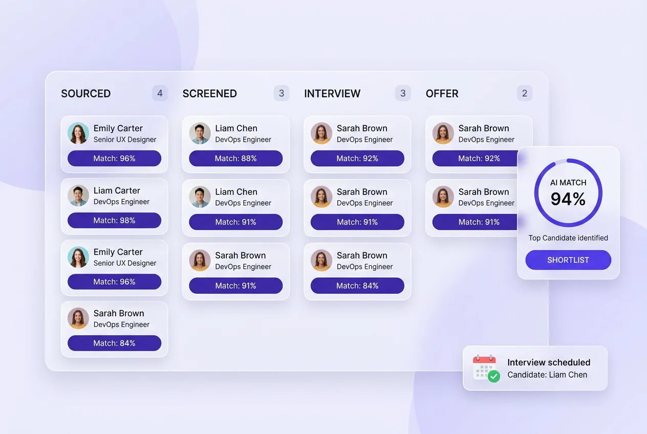 AI recruitment pipeline with agent-driven candidate ranking